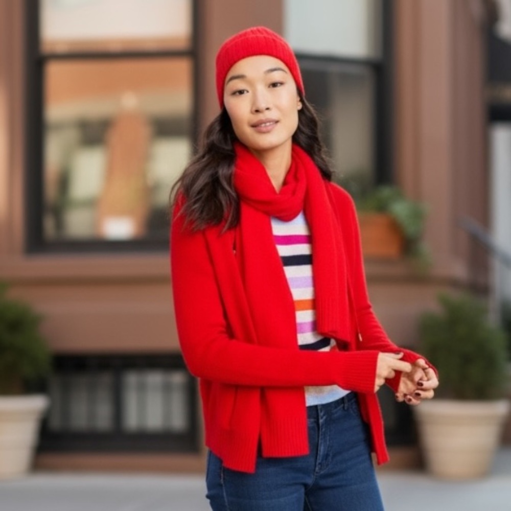 NWT Charter Club 100% Cashmere Scarf & Beanie Hat Gifts Stocking Stuffer Soft